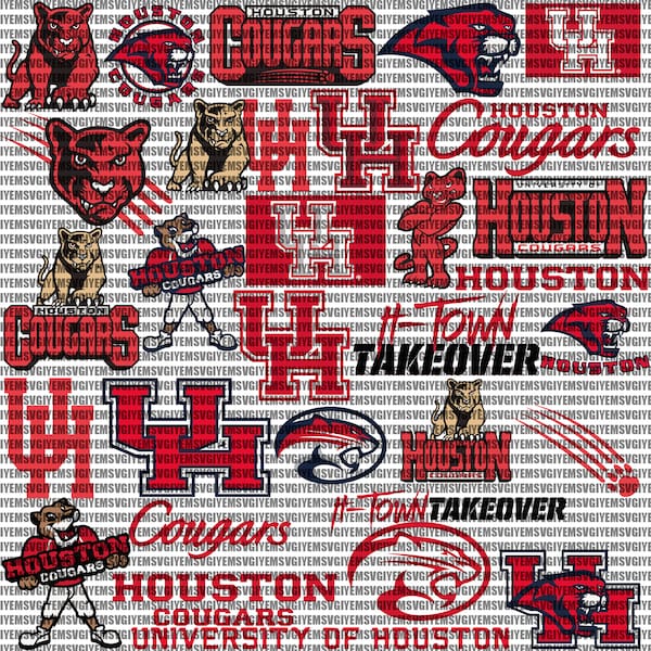 Houston University SVG, Cougars SVG, College, Athletics, Football, Basketball, UH, Mom, Dad, Game Day, Instant Download.