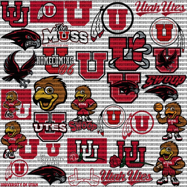 Utah University SVG, Utes SVG, College, Athletics, Football, Basketball, Mom, Dad, Game Day, Instant Download.