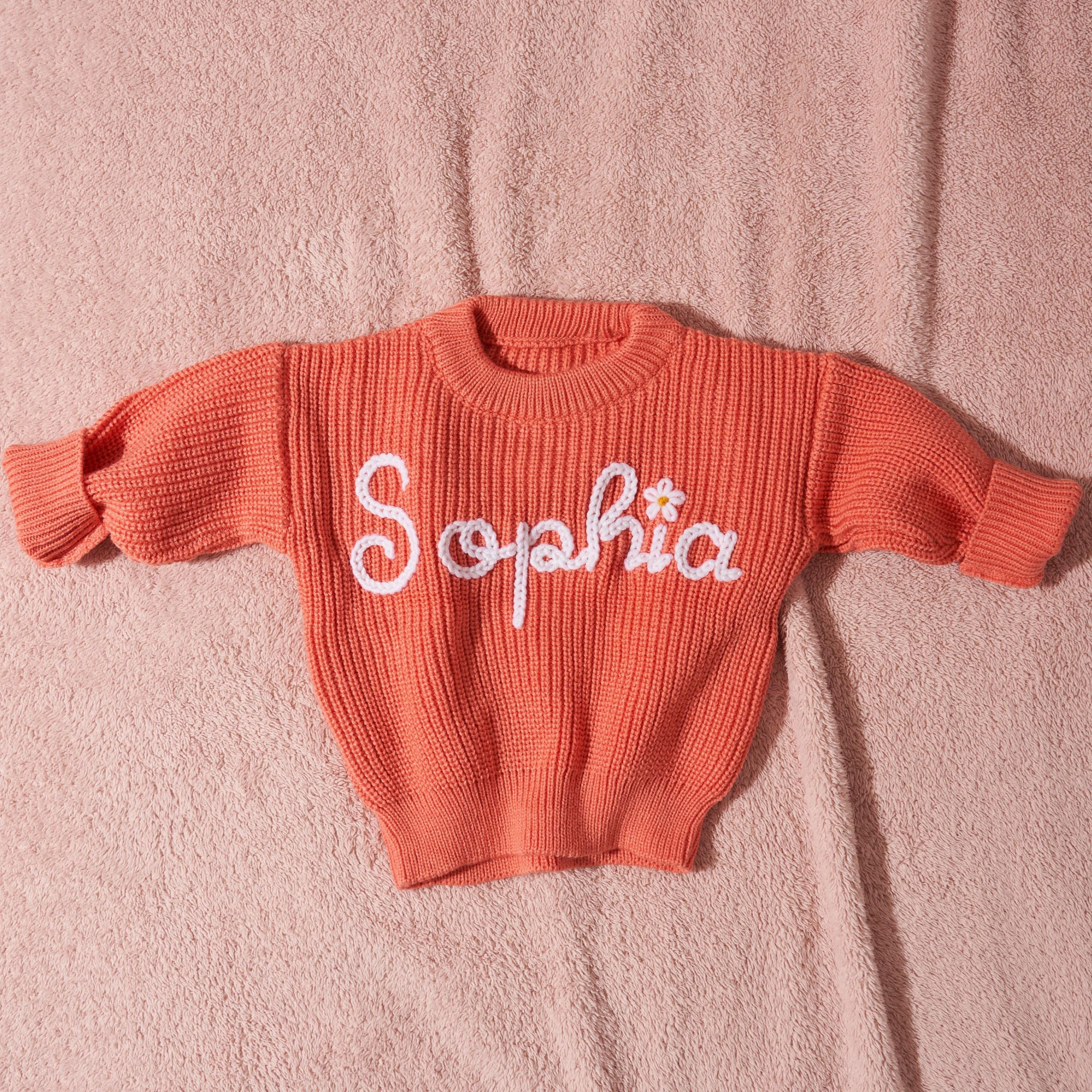 Big Sister Sweater, Personalized Baby Name Sweater, Knit Sweater Toddler, Embroidered Big Bro , Custom Baby Gifts Sweater with Name