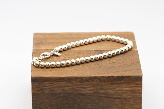 Vintage Monet silver tone dainty bead bracelet - image 5