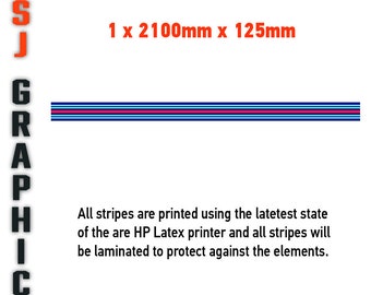 Martini Racing Stripes 2100mm x 125mm x 1 Le mans Gulf Universal Car Sticker