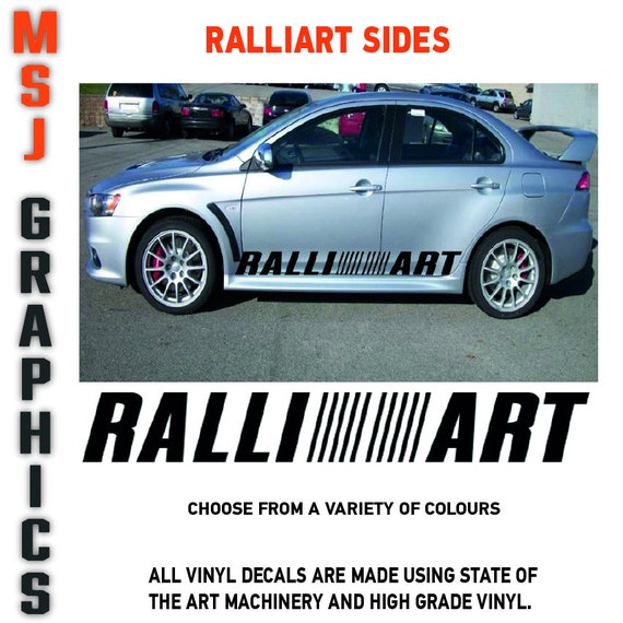 Ralliart Sides x 2 Fur Mitsubishi Lancer Auto Aufkleber Grafiken Etsy