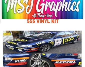 Kit de rally con 5 pegatinas gráficas