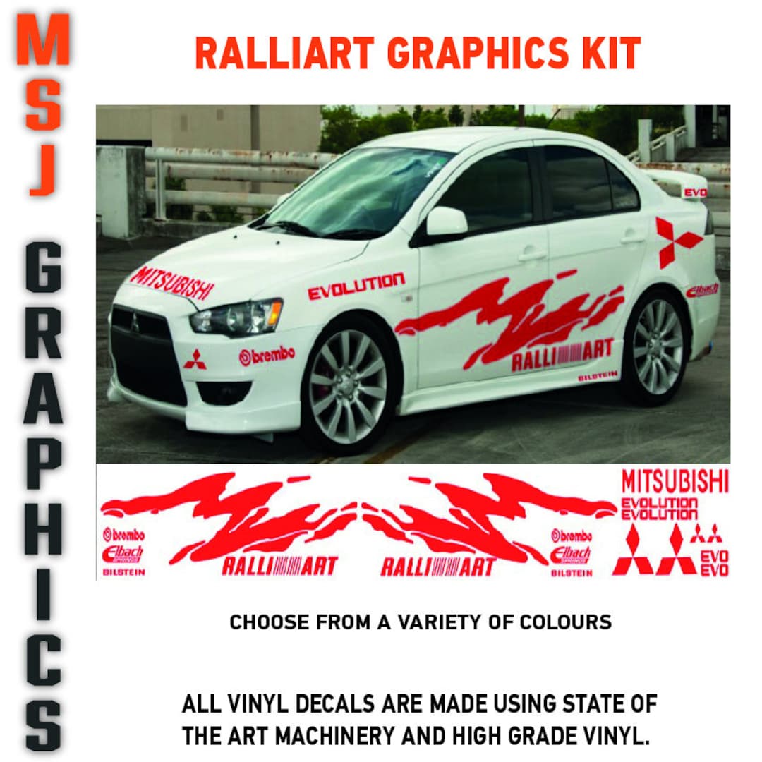 Rally Kit With Sponsors for Mitsubishi Lancer Evo Ralliart Graphics ...