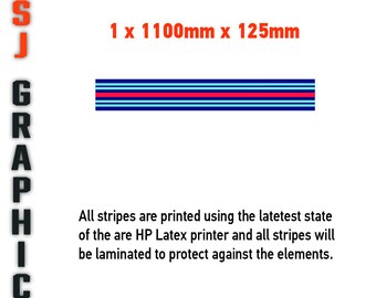 Martini Racing Stripes 1100mm x 125mm x 1 Le mans Gulf Universal Car Sticker