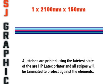 Martini Racing Stripes 2100mm x 150mm x 1 Le mans Gulf Universal Car Sticker