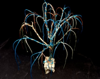 Twisted wire willow tree sculpture