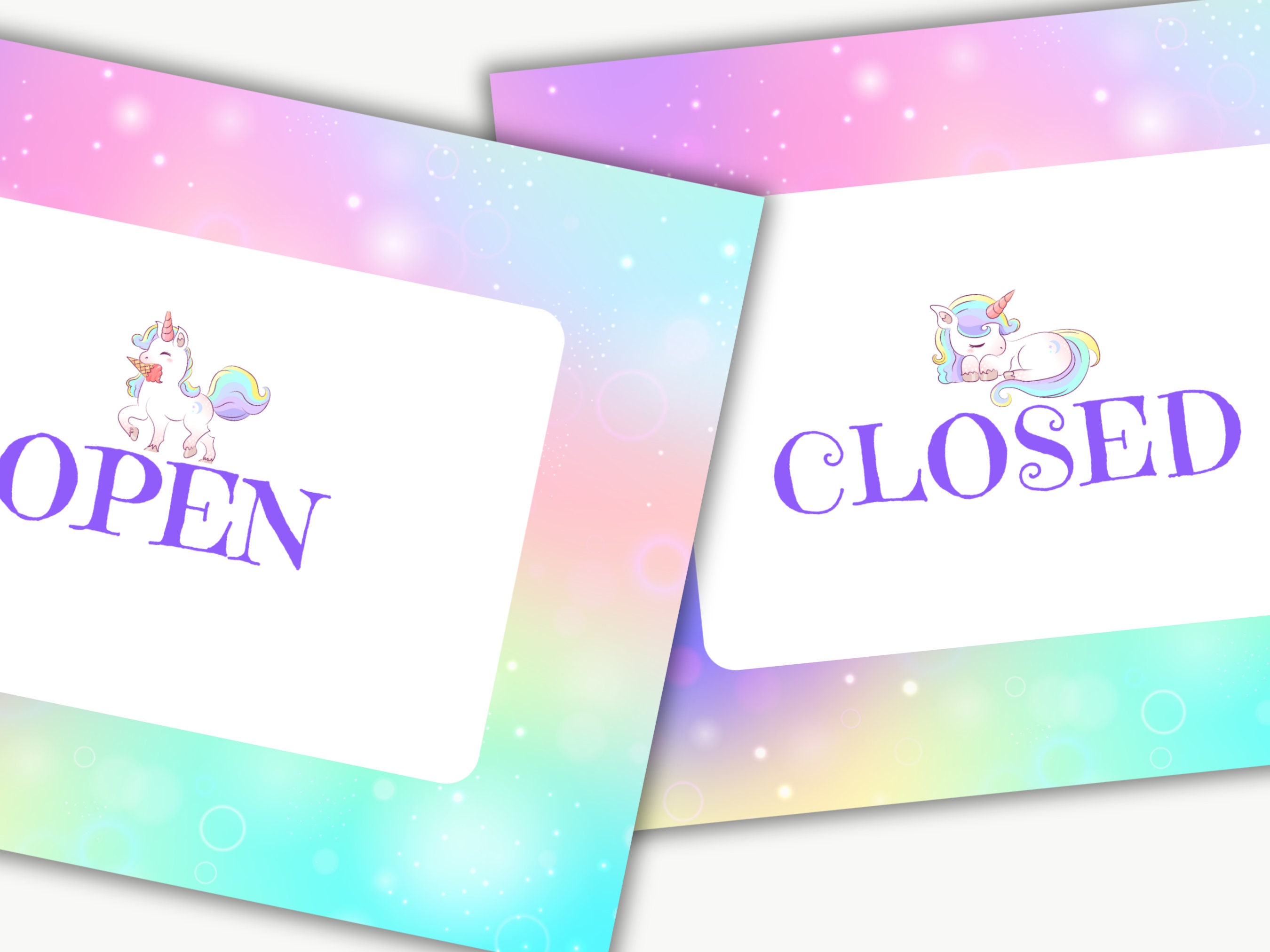 Printable PERSONALIZED Pretend Play Restaurant Set - Unicorn Ice Cream ...