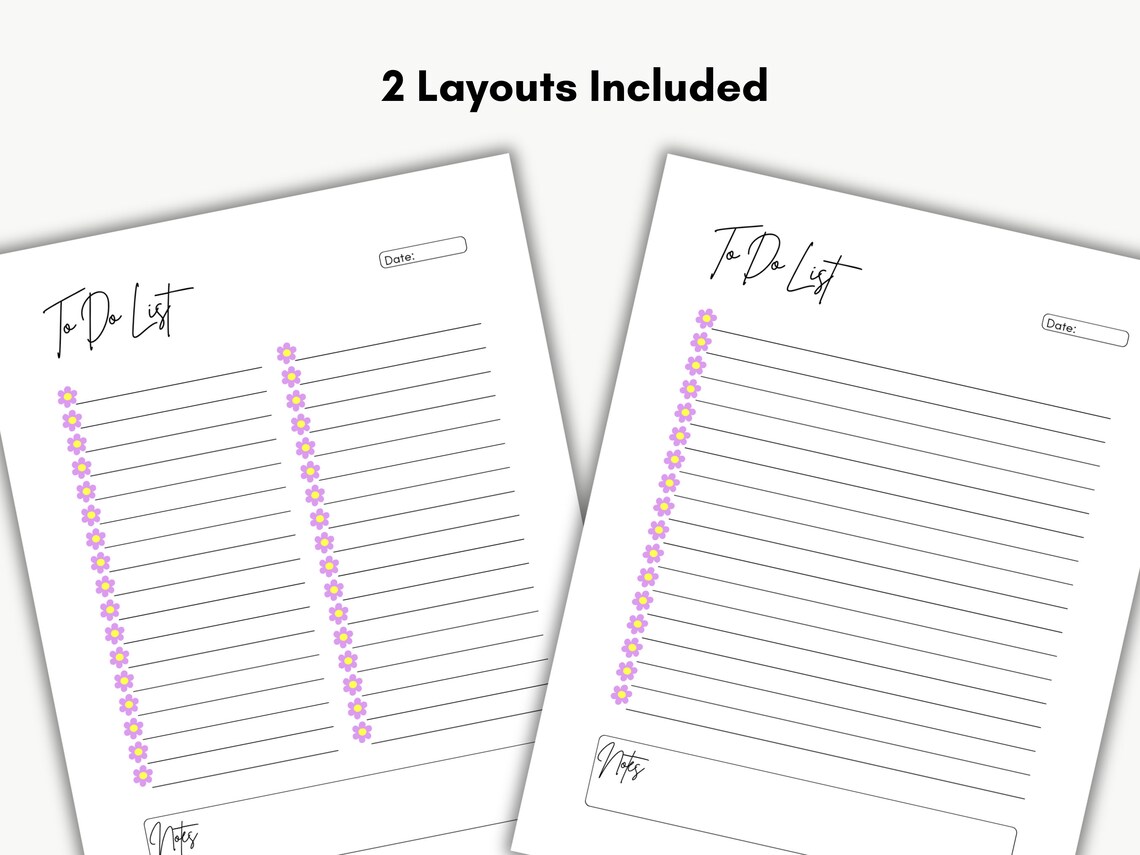 Seasonal Printable to Do List, Daily Checklist, US Letter &amp; A4 Sizes ...