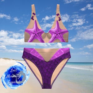 Sirena perdida, Bikini de cintura alta reciclado para mujer