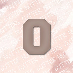 Letter O Cookie Cutter, Varsity Font, Uni, College