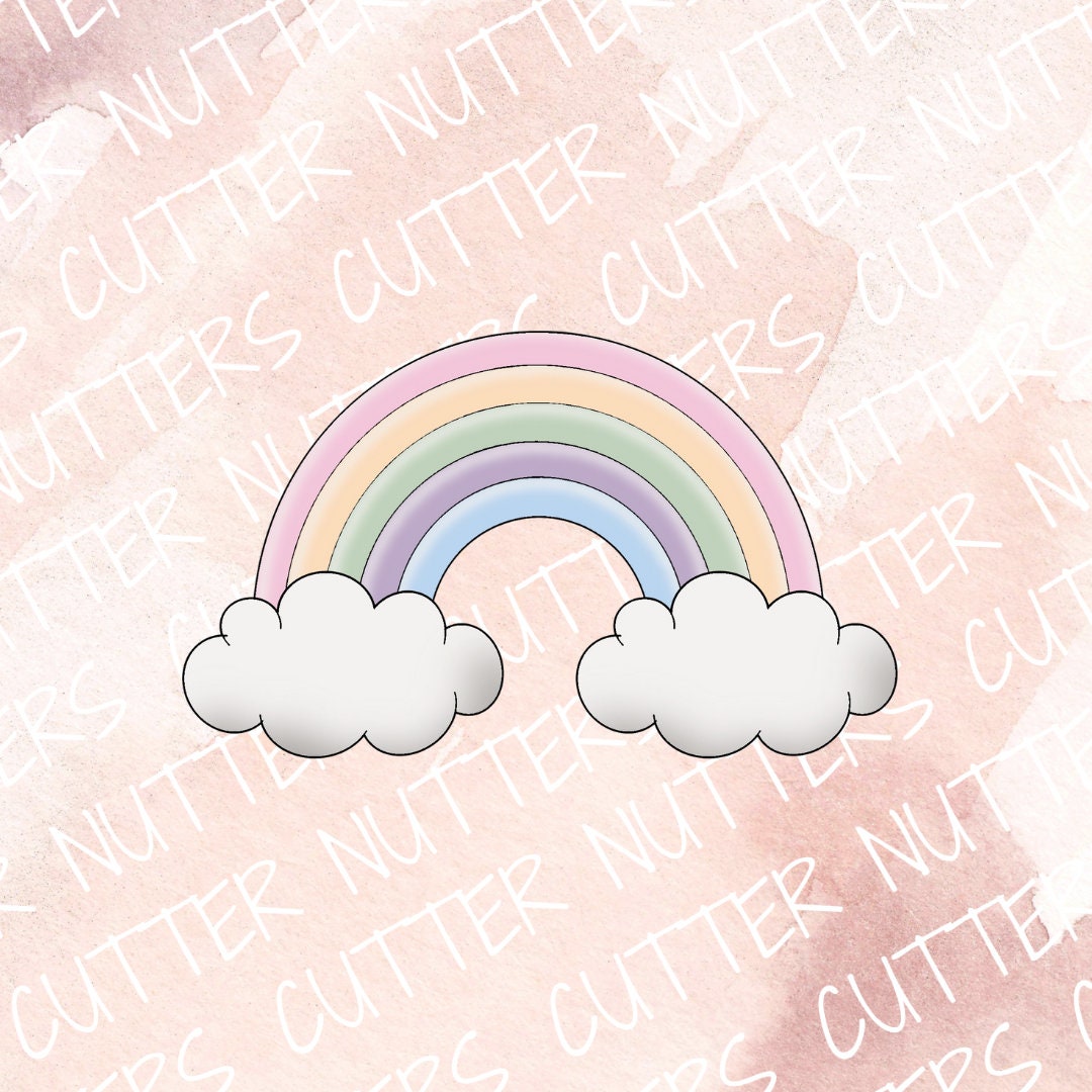 Rainbow with Clouds Cookie Cutter