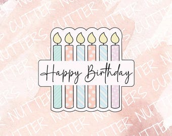 Birthday Candles Cookie Cutter 6 Kerzen