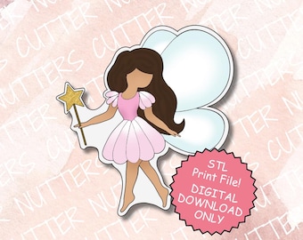 STL 3D Print File ONLY Fairy Cookie Cutter. 6 sizes!
