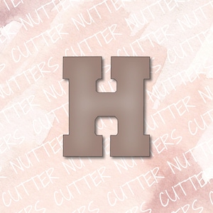 Letter H Cookie Cutter, Varsity Font, Uni, College