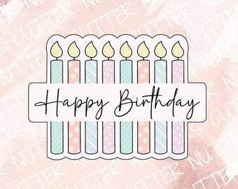 Birthday Candles Cookie Cutter 8 Kerzen