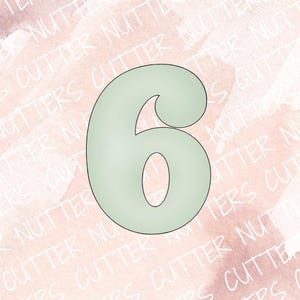 Number 6  Cookie Cutter