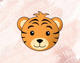 Cortador de galletas con forma de cara de tigre