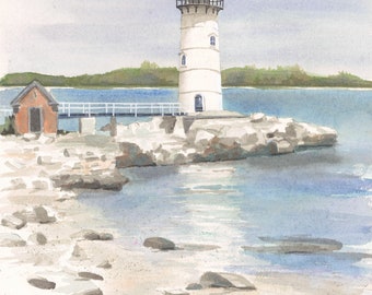 Lighthouse Watercolor Giclée #1