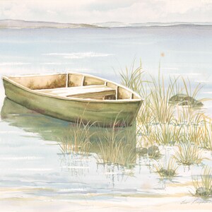 Boat on a Beach Watercolor #19