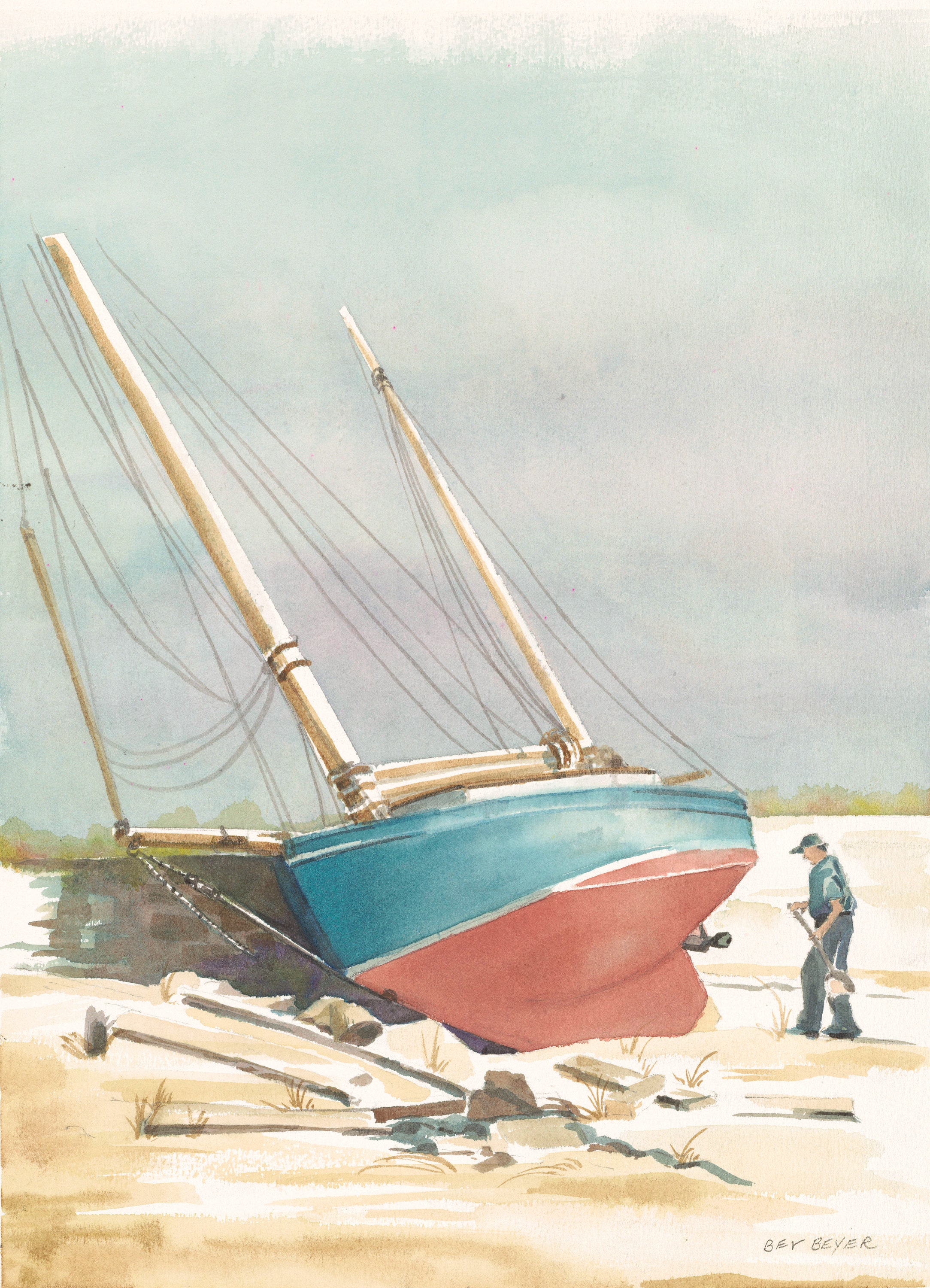 Watercolor Sailboat Note Block Watercolor Sailboat Note Block