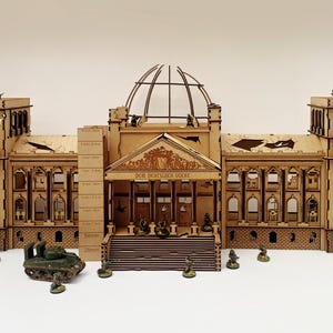 Reichstag della seconda guerra mondiale 1945 - Un campo di battaglia cruciale nel tuo wargame - Wargame, giochi di ruolo o diorami da 28 mm a 32 mm - 3 mm tagliato al laser
