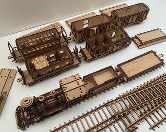 Western  Railroad Nゲージセット Wild West Railroad Train Complete Kit. 28mm Scale - Etsy