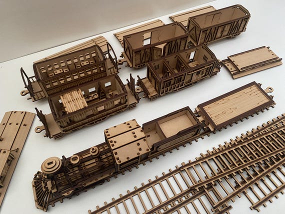 Wild West Railroad Train Complete Kit. 28mm Scale - Etsy