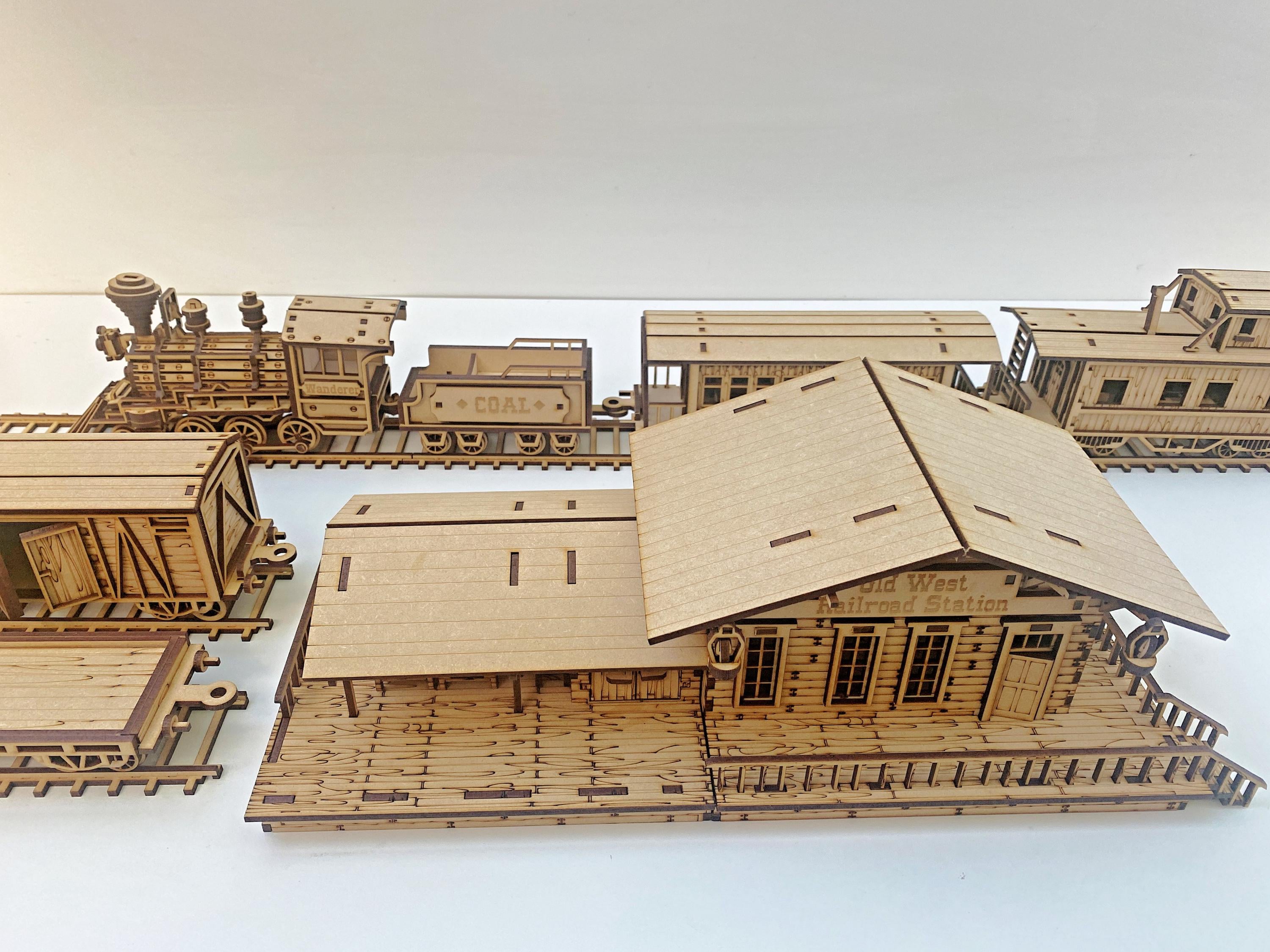 Wild West Railroad Freight Wagon and Flatbed Wagon – 28mm to 32mm ...