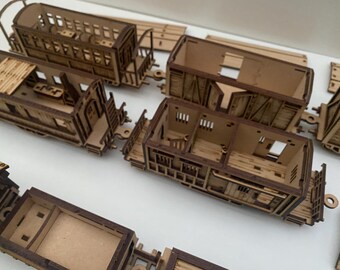 Wild West Railroad Train Complete Kit. 28mm Scale - Etsy