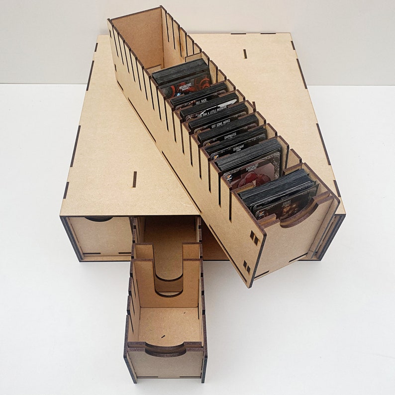 Card Stack Draw Box Kallax Card Storage Drawer: MDF Card Game Organizer - Etsy