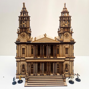 WW2 Town Hall / Bank / Civic Building - 28mm Scale wargame or diorama scenery - 3mm Laser-Cut, Suitable for Bolt Action etc