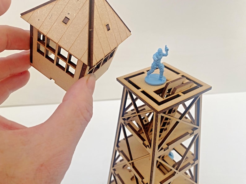 WW2 Normandy Watchtower/firetower Building Kit for Wargames 28mm-32mm ...