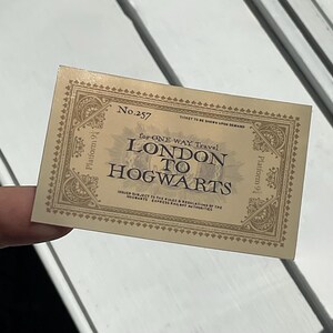 Harry Potter Hogwarts Ticket Platform 9 3/4