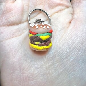 ミニチュア マクドナルド チーズバーガー キーホルダー、インド料理の