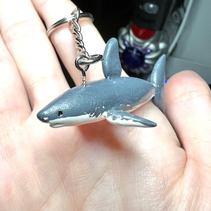 Great White Shark Keychain - Unique Fish Lover Gift