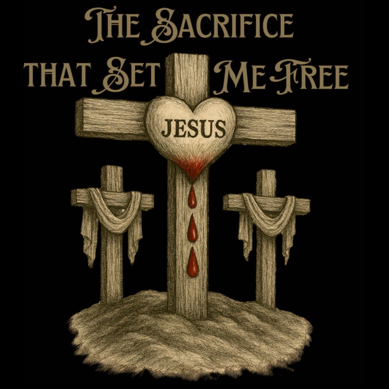 Christian Cross T-shirt: The Sacrifice That Set Me Free afbeelding 9