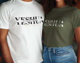 Yeshua uniseks softstyle T-shirt - John 14:6, I Am the Way, religieus T-shirt, christelijk shirt, bijbelvers top, Faith Apparel