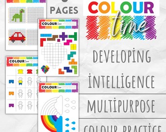 Colour Worksheets | Fine Motor Skills | Multi-Purpose Color Activity | Colors That Develops İntelligence | Kids Workbook | Coloring Book