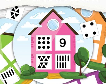 Atividade de contagem | Caderno de exercícios com números | Atividades para impressão com números de 1 a 10 | Matemática inicial para crianças em idade pré-escolar e educação domiciliar.