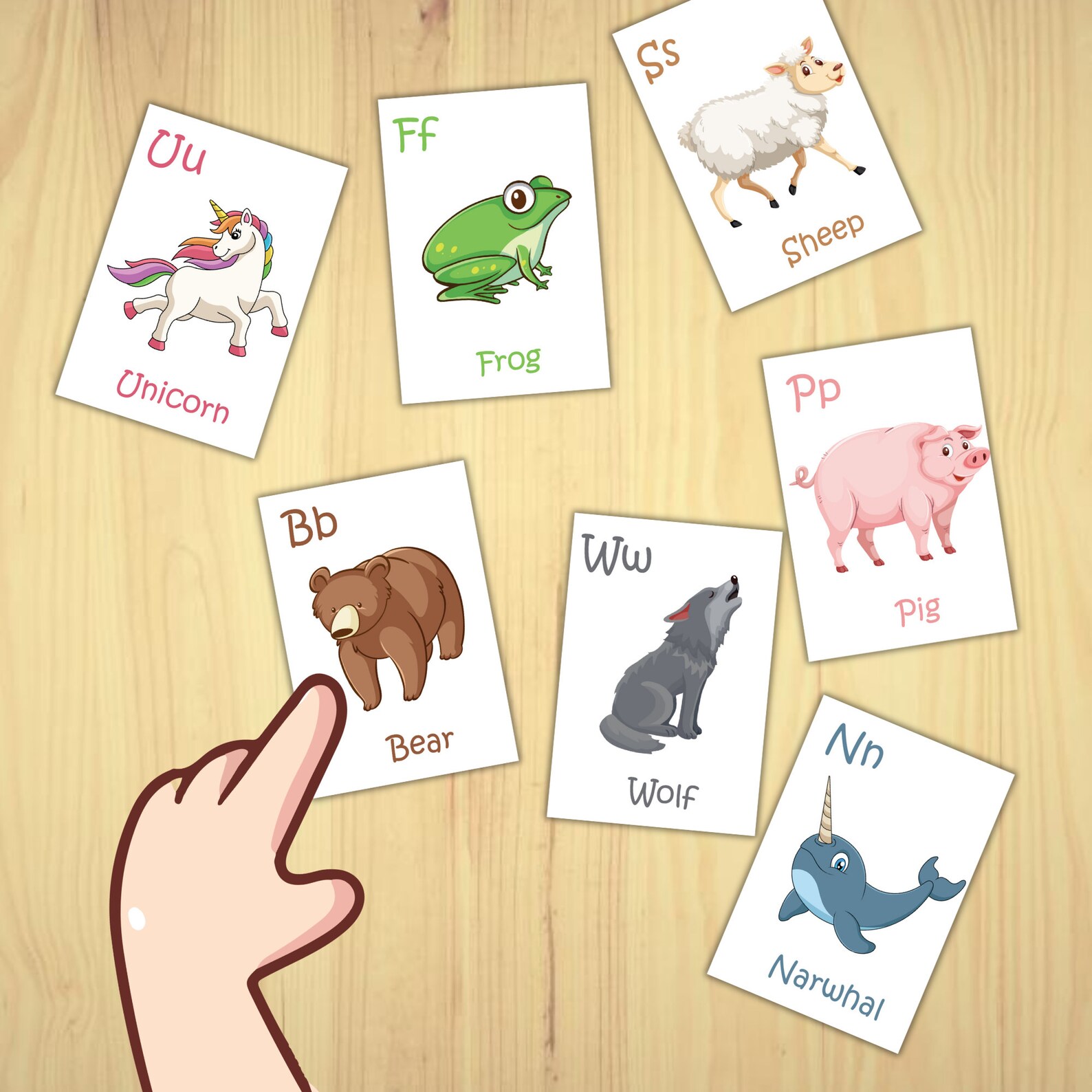 Animal and Alphabet Flashcards | Preschool Printables | Kindergarten ...