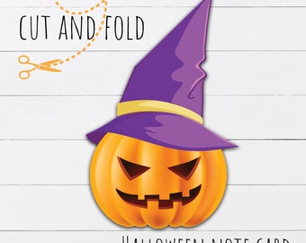 Halloween Note Card | Halloween Party Gift Card | Happy Halloween Greeting Card | Digital Halloween Card printable | Printable Note Card