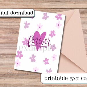 Forever in Our Hearts (Pink) - Infant & Pregnancy Loss Awareness Card