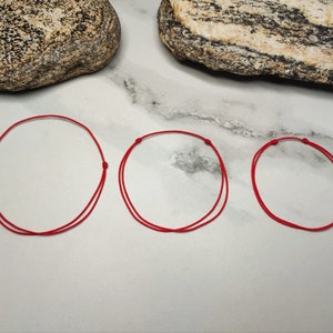 Red String Bracelet, Adjustable Kabbalah Wish Bracelet for Protection