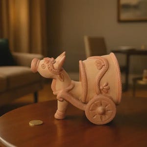 Terrakotta Bull Cart Dekor