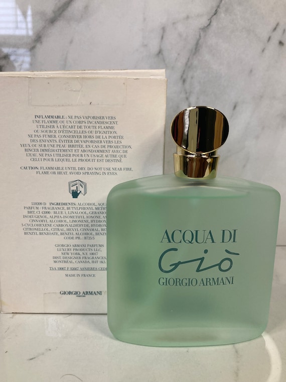 Vintage Acqua DI Gio 3.4 100ml by Giorgio Armani Edt Sp Batch No 2004 Vintage Original Formula tester Box Etsy Canada