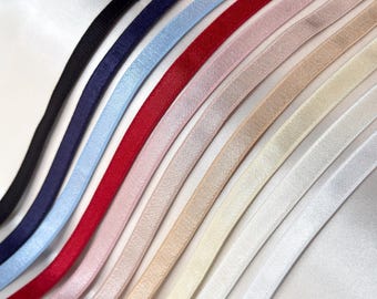 Bra Strap Elastic Satin 10 mm (3/8″), 2m | Plush Elastic for Bra Making & Lingerie Sewing