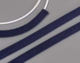 Dark Blue 10mm Plush Underwire Channeling – 2m Bra Wire Casing Tape for Bra Making