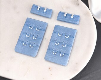 Light Blue Bra Hook & Eye Closure | 2x3 Adjustable Bra Back Fastener | Bra Making Supplies