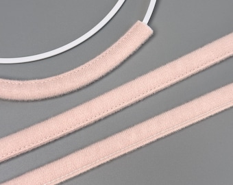 Silver Peony 10mm Plush Underwire Channeling | 2m Bra Wire Casing Tape for Bra Making